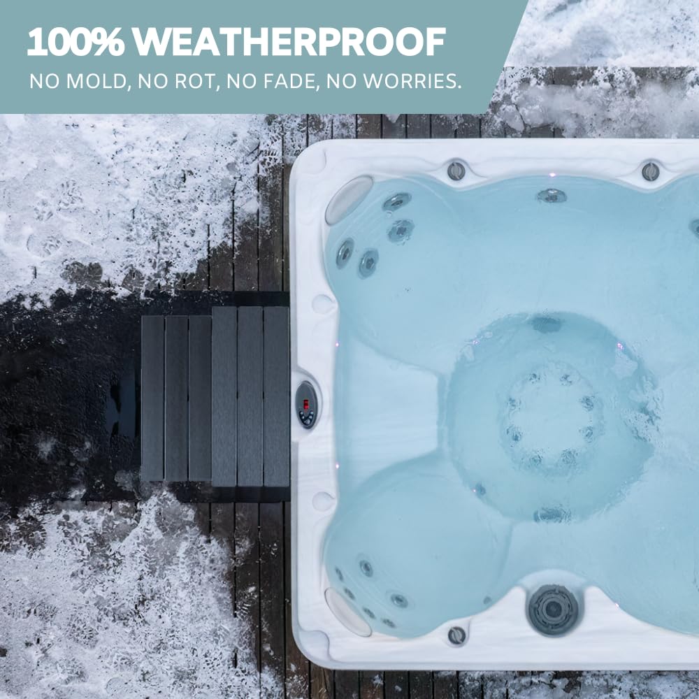 DENKOE hot tub steps versatile for porch, deck, or patio entry