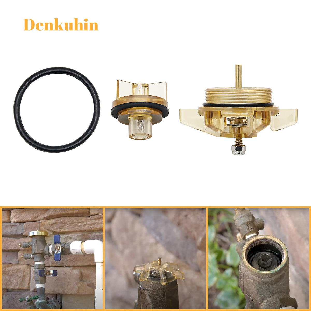 Denkuhin 905-211 installation guide image demonstrates simple hand-tightening steps