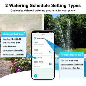 Denvest timer with Alexa/Google control for hands-free watering.