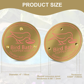 Denwwico four-piece copper disk set protects multiple bird baths and stations.