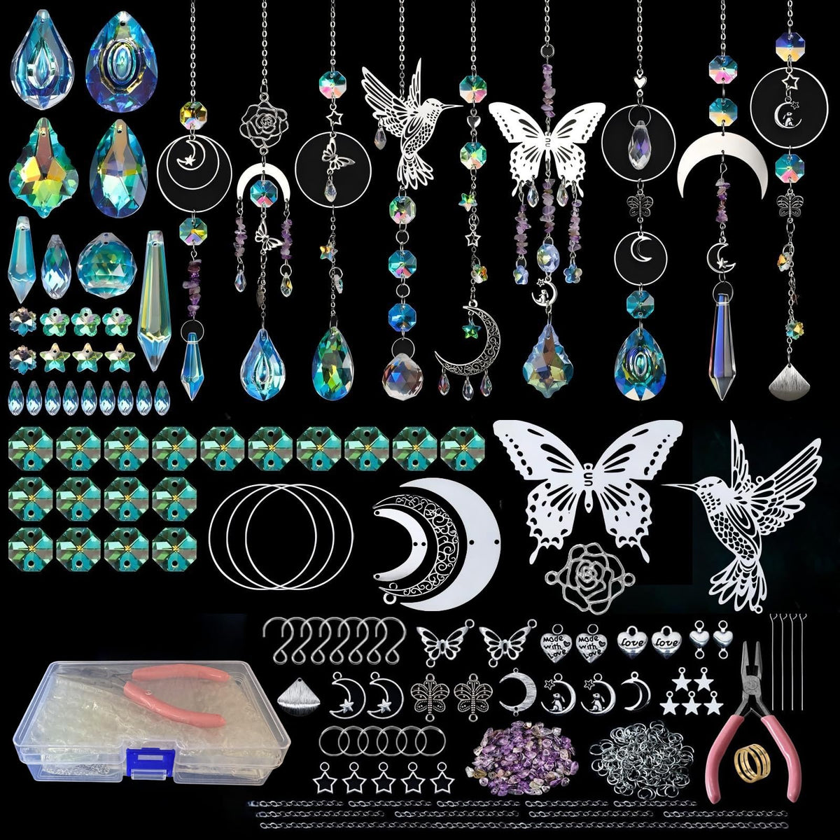 Denyskwin crystal pieces for suncatchers spark vibrant rainbows in sunny windows