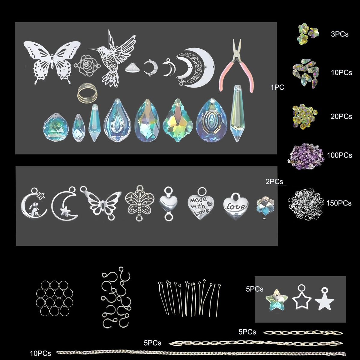 Denyskwin design tools help you assemble colorful suncatchers with ease