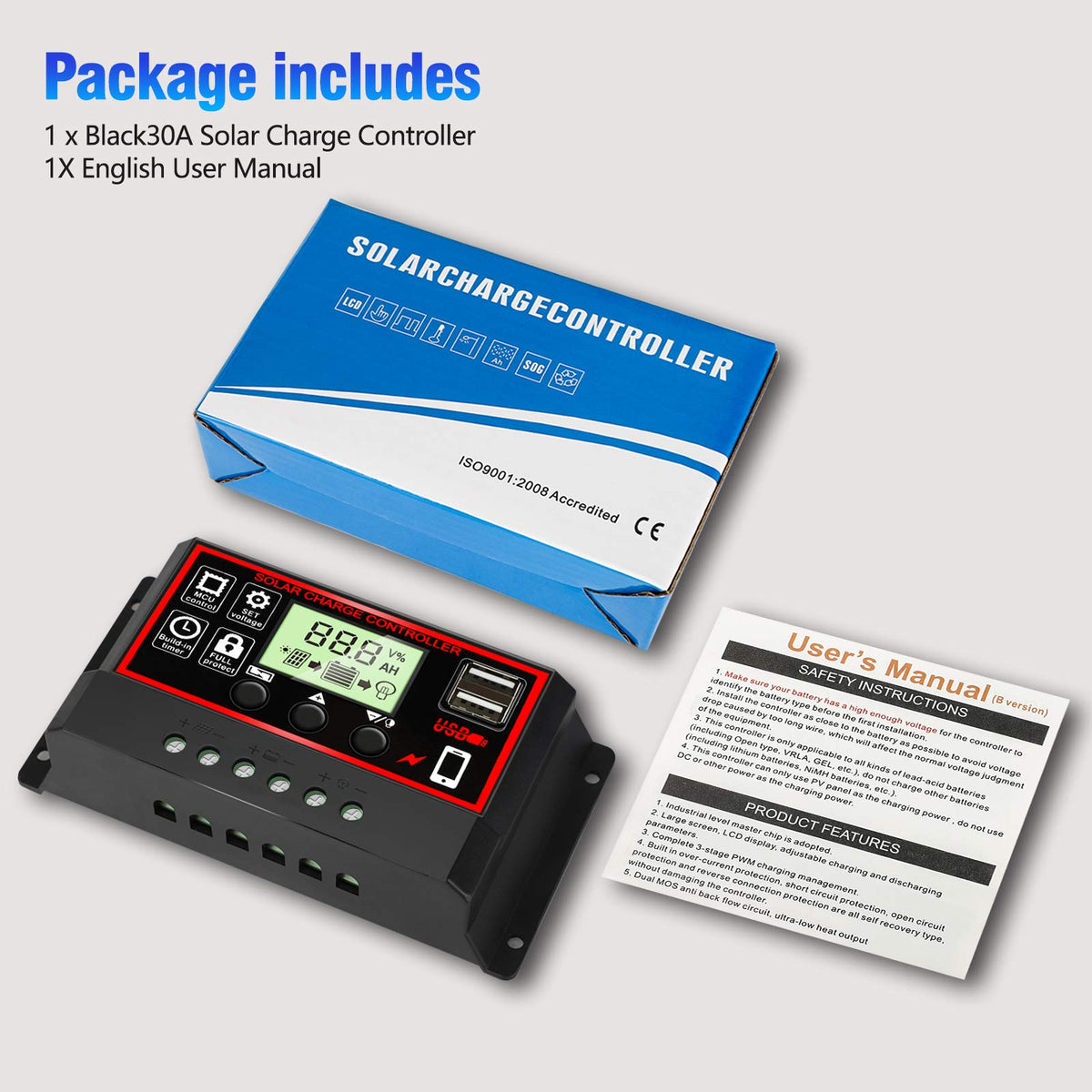 Depvko 30A solar charge controller installation overview.