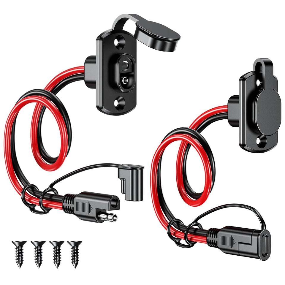 Depvko SAE quick connector harness 1ft male plug for reliable solar charging