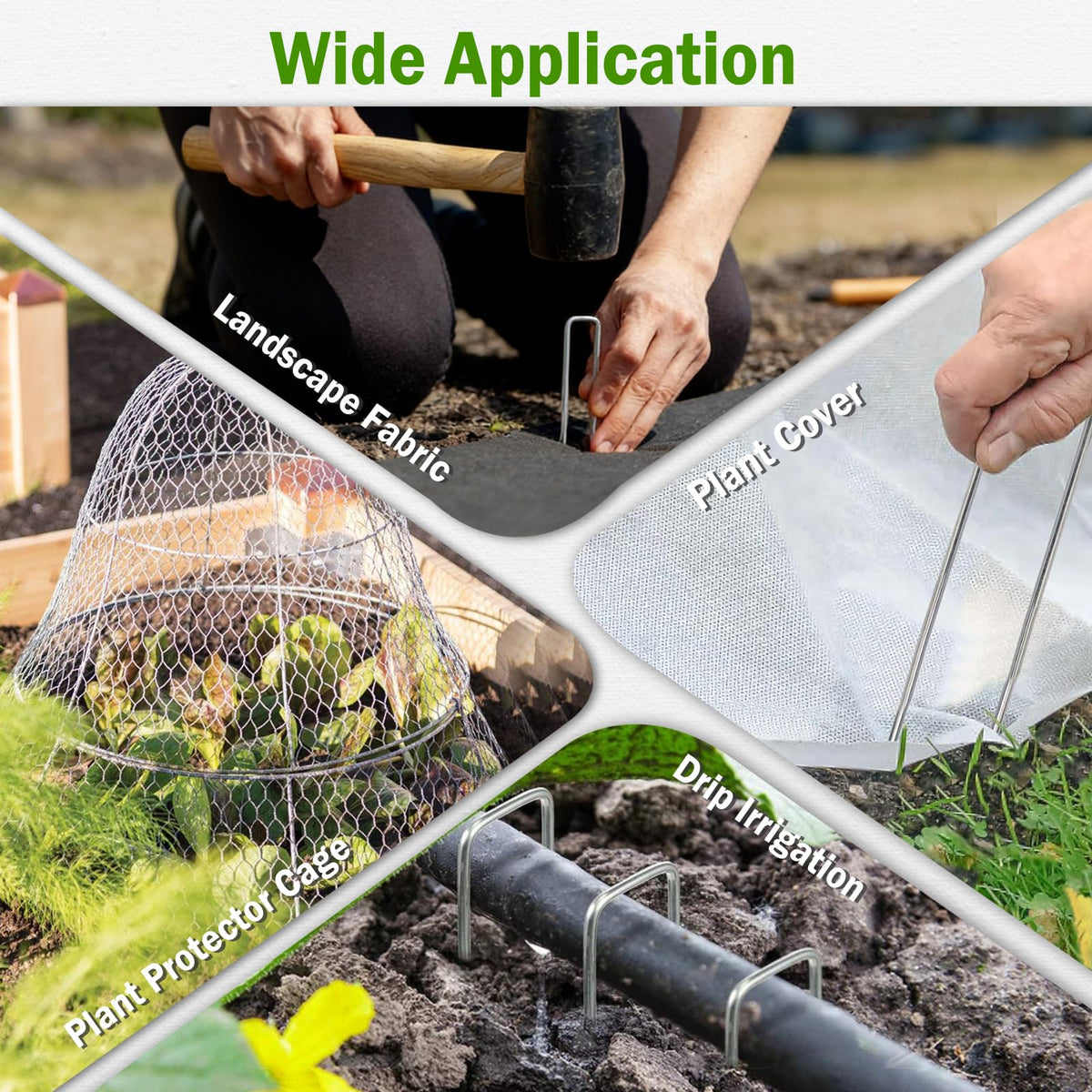 Deritec versatile stake set supports seasonal decor and lawn projects.