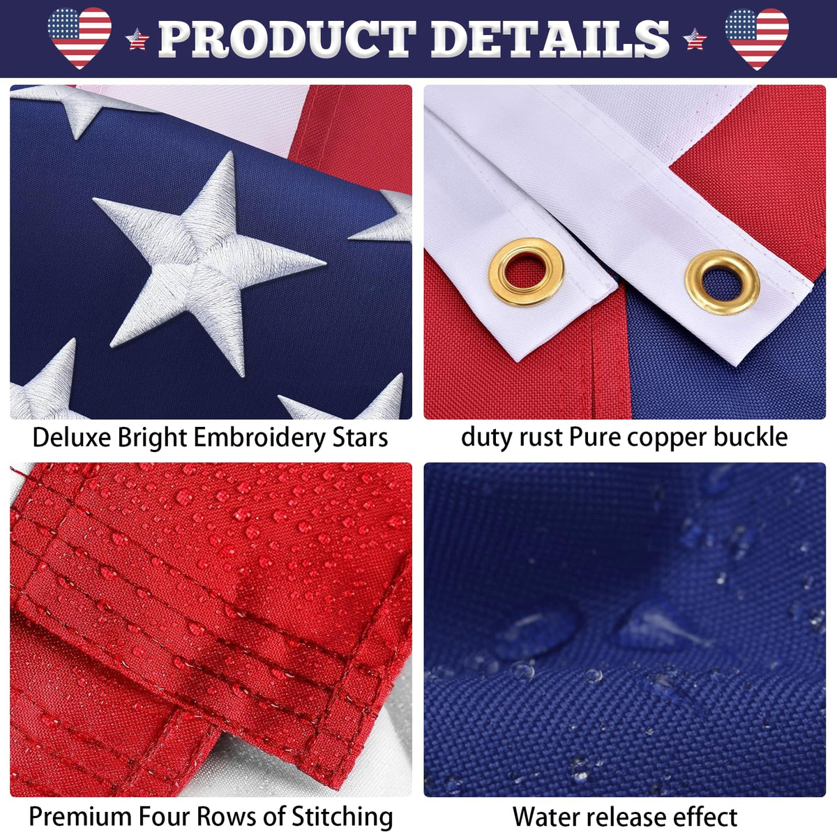 DERJLY flag features tearproof polyester and weather resistance for outdoor use
