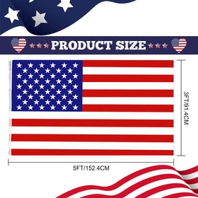 DERJLY American Flag embroidery shows crisp stars for a polished look