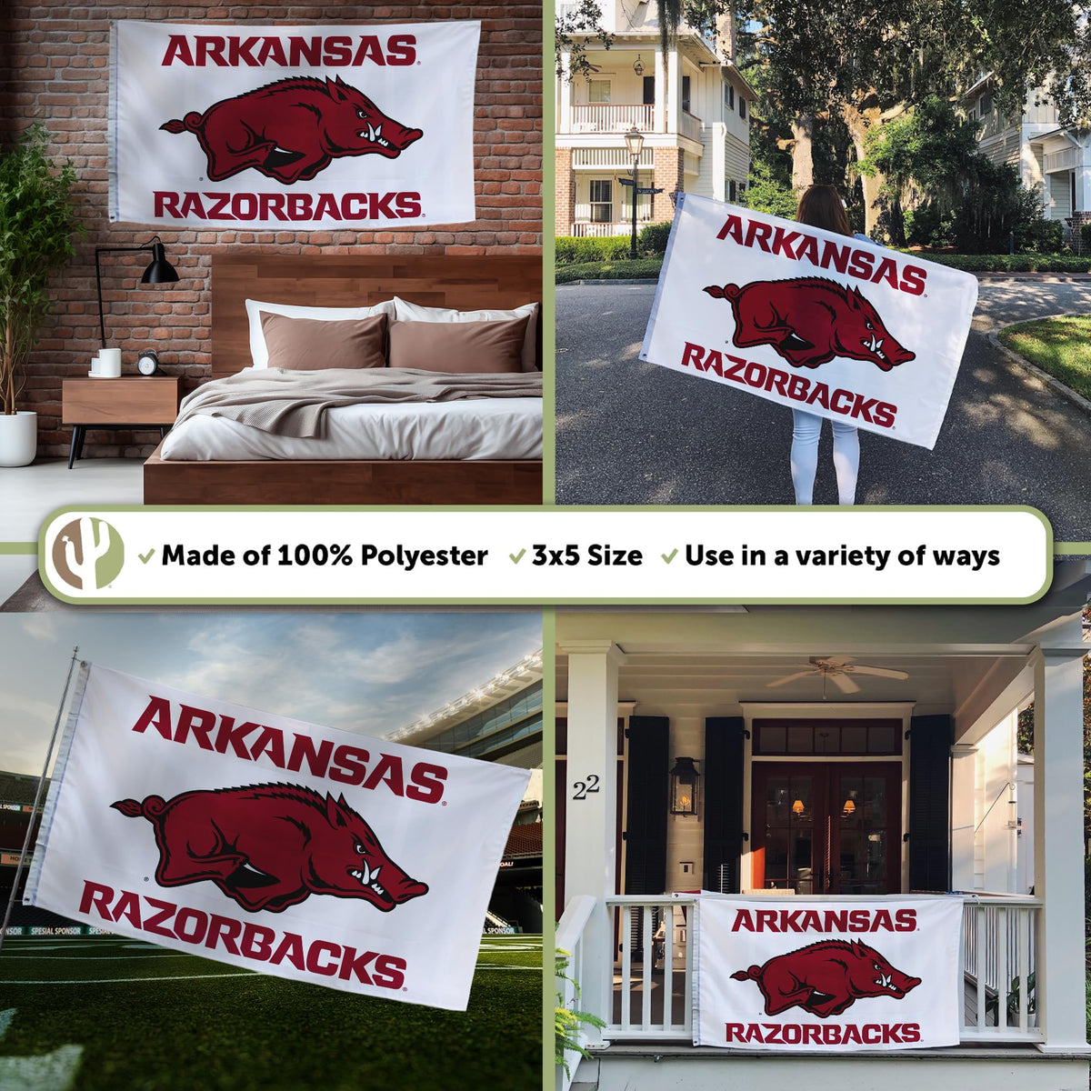 Desert Cactus UA flag single-sided design suitable for prominent display.
