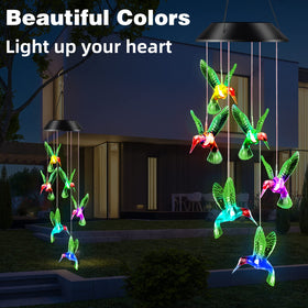 DesGully garden wind chime decor adds festive curb appeal.