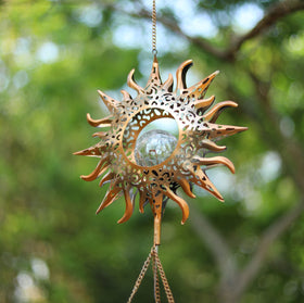 DesGully outdoor wind chimes produce crystal tones in light breeze