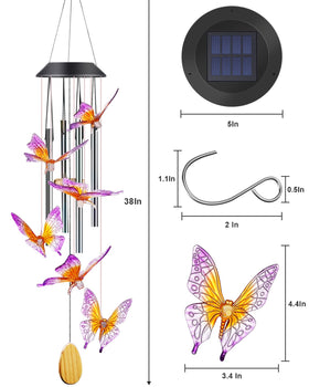 DesGully Patio Wind Chimes decor accent for porches and balconies