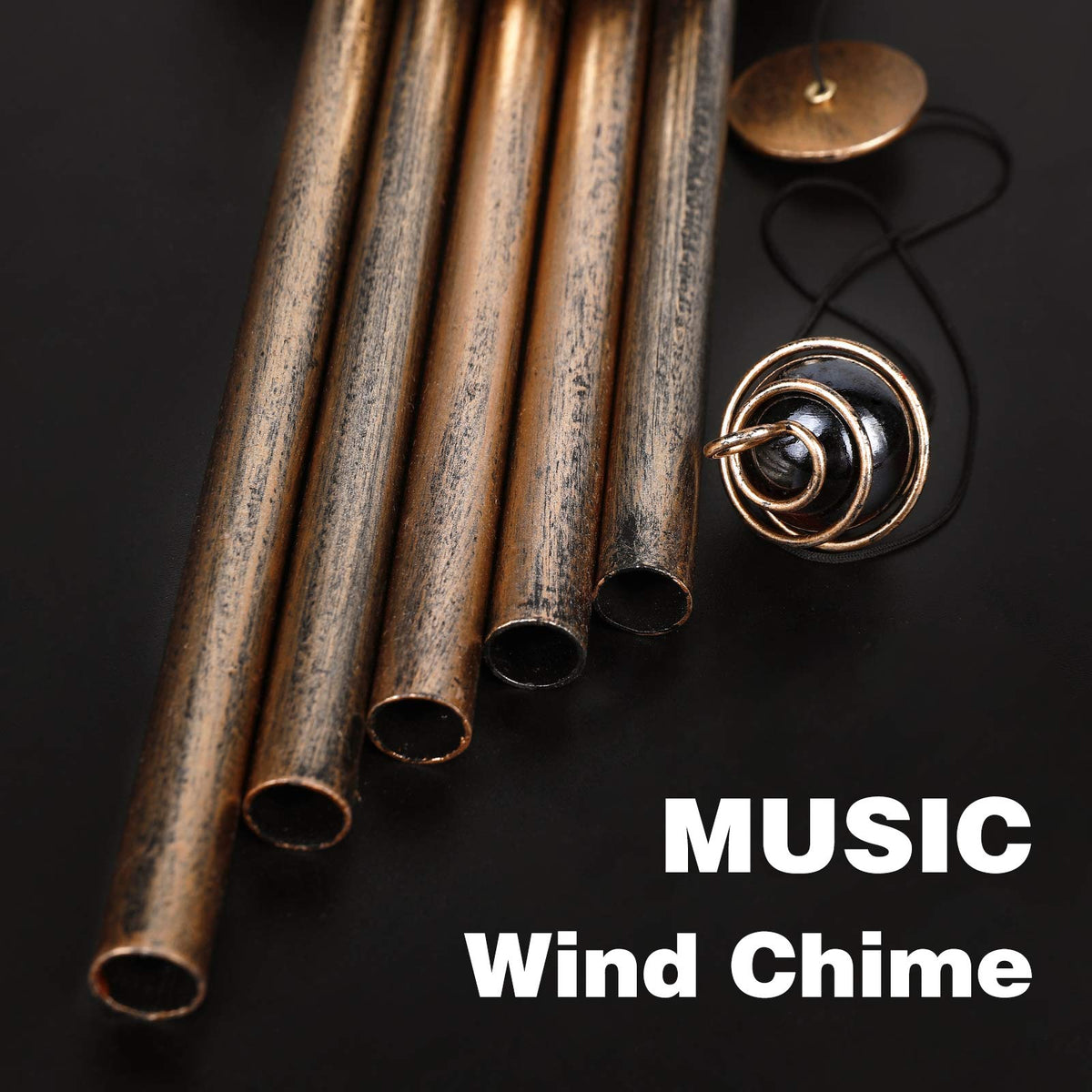 DesGully Solar Wind Chimes in garden deliver deep tone and gentle motion