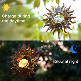 DesGully Sun Wind Chime with hollow sun design enhances light diffusion