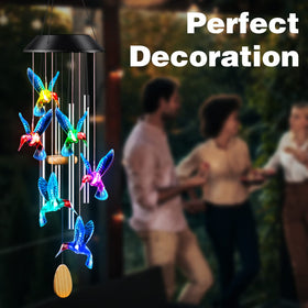 DesGully wind chimes four aluminum tubes produce clear tones.