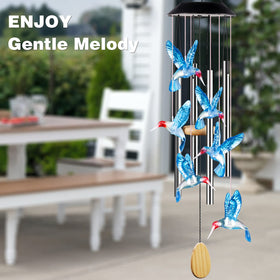 DesGully wind chimes measure 25 inches for prominent yard presence.