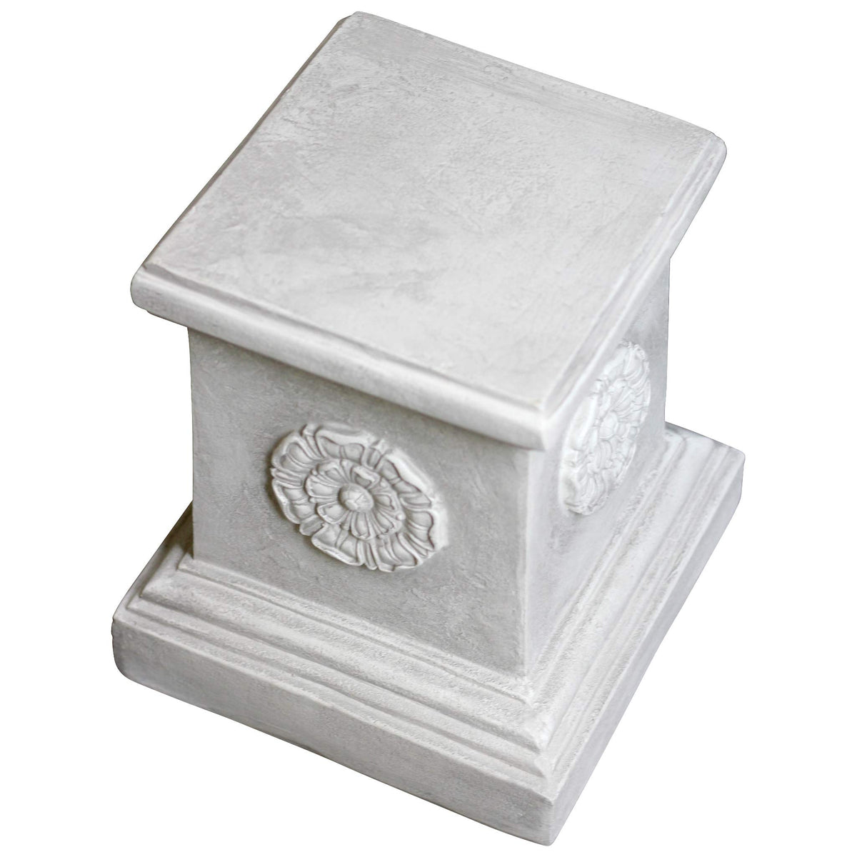 Design Toscano 11x11 inch base provides stable pedestal for decor.