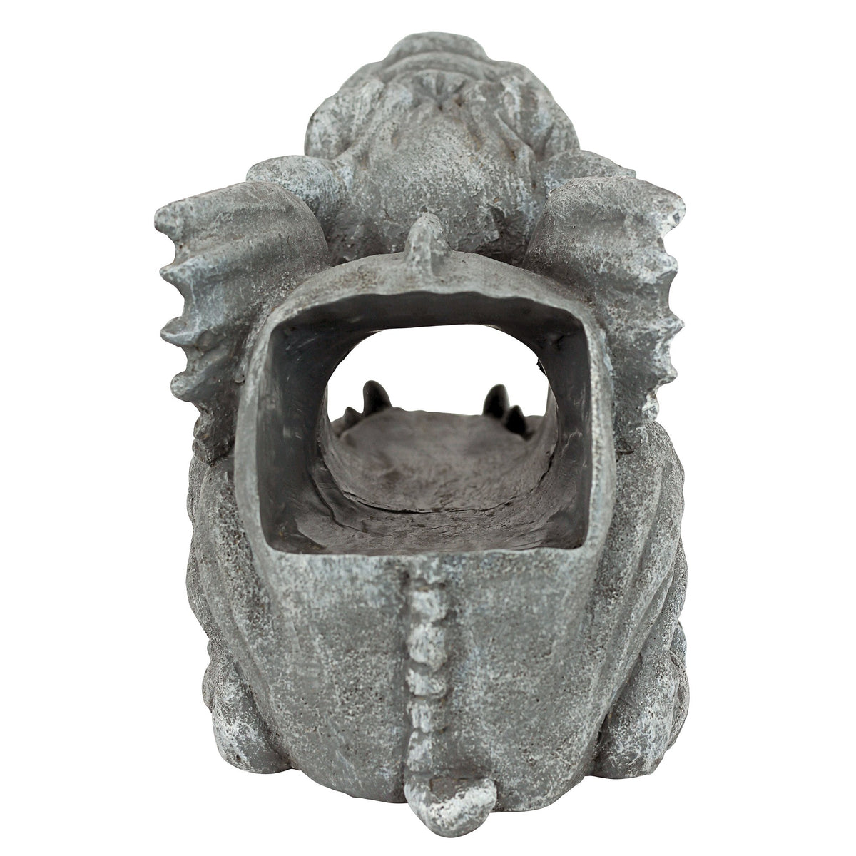 Design Toscano cast stone resin finish provides durable exterior accents.