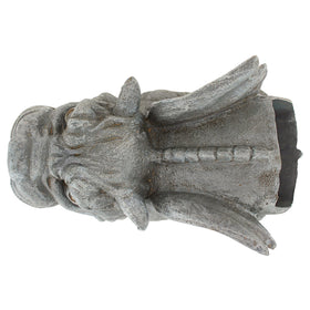 Design Toscano Roland gargoyle with open mouth channels rain away.