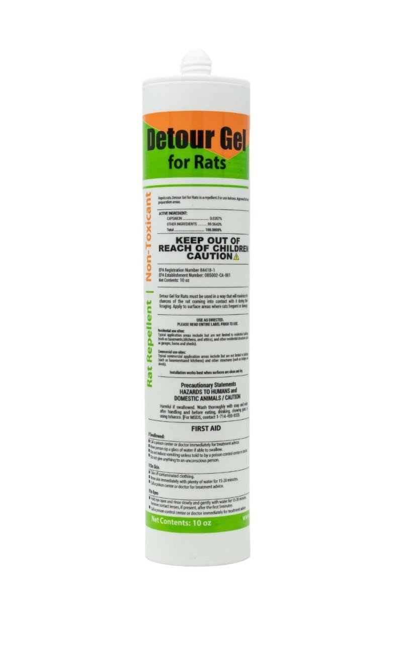Detour rat repellent gel tube ready for use to deter rodents