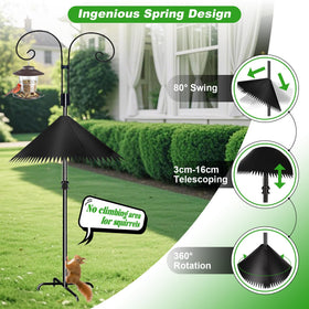 Detoypapa squirrel cone guard deters jumps on outdoor feeder pole