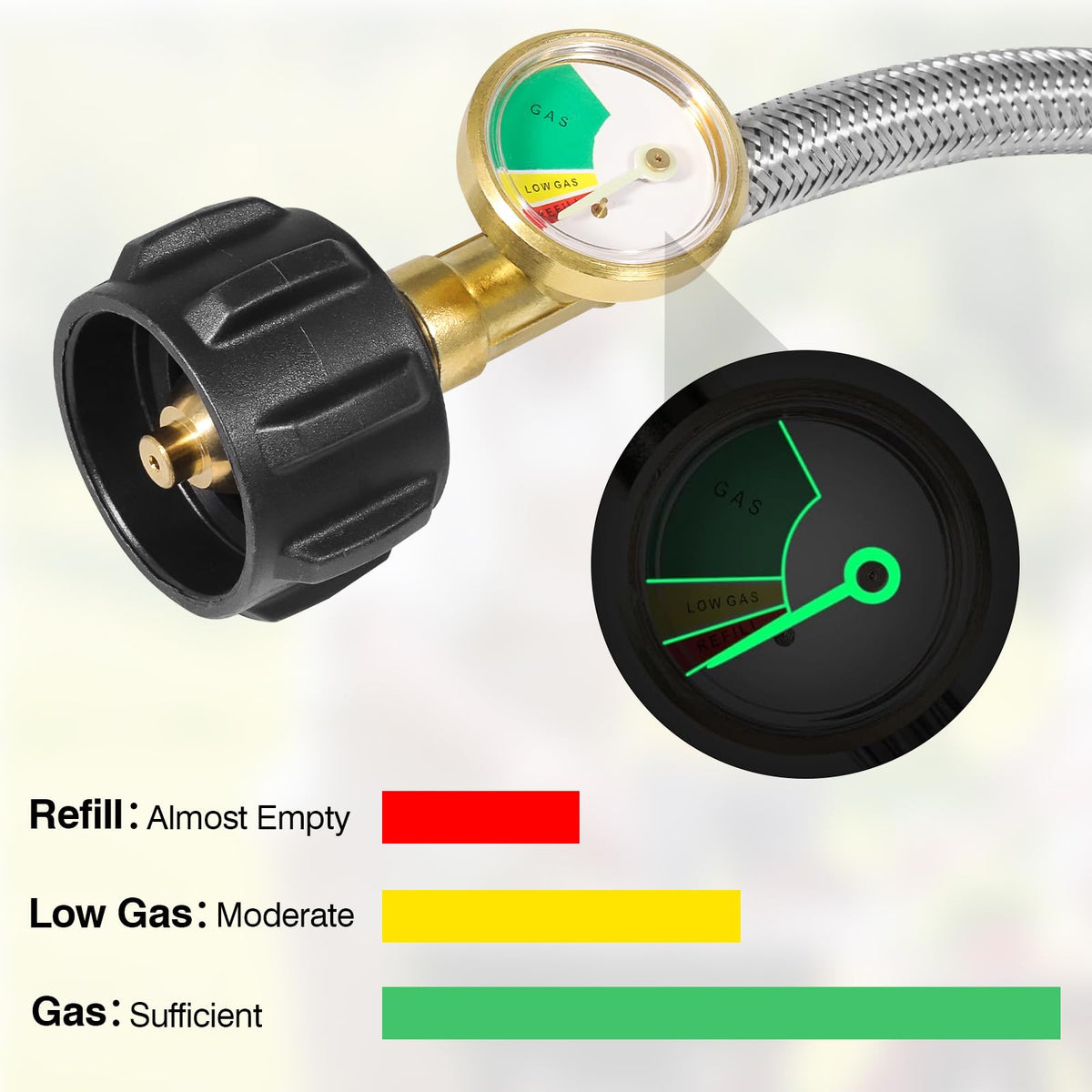 Two-stage regulator compatibility supports smooth operation during outdoor cooking