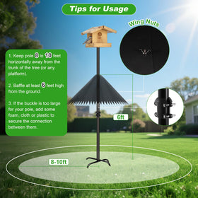 Detoypapa universal-fit pole demonstrates compatibility with various feeders.