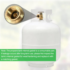 Yellow sealing tape included helps prevent leaks during setup