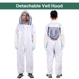 Elastic cuffs and snug waist seal keep bees from entering