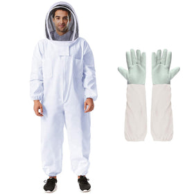 Deuovht bee suit with full body veil for safe hive inspections