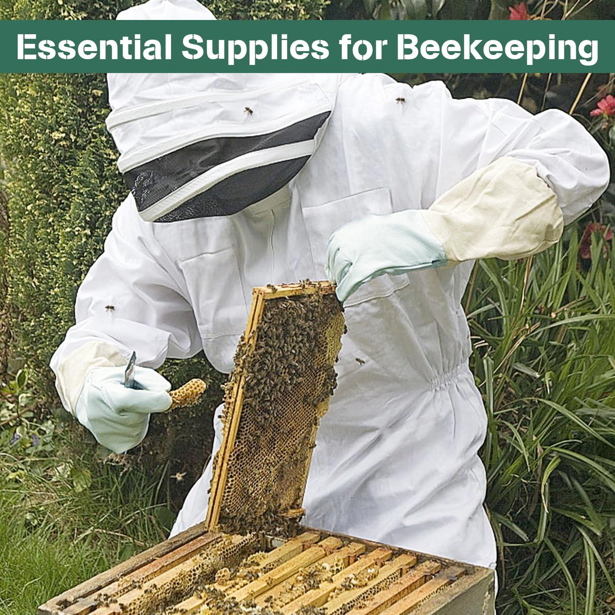 Deuovht Bee Suit XXL with gloves supports larger sizes and full hand protection