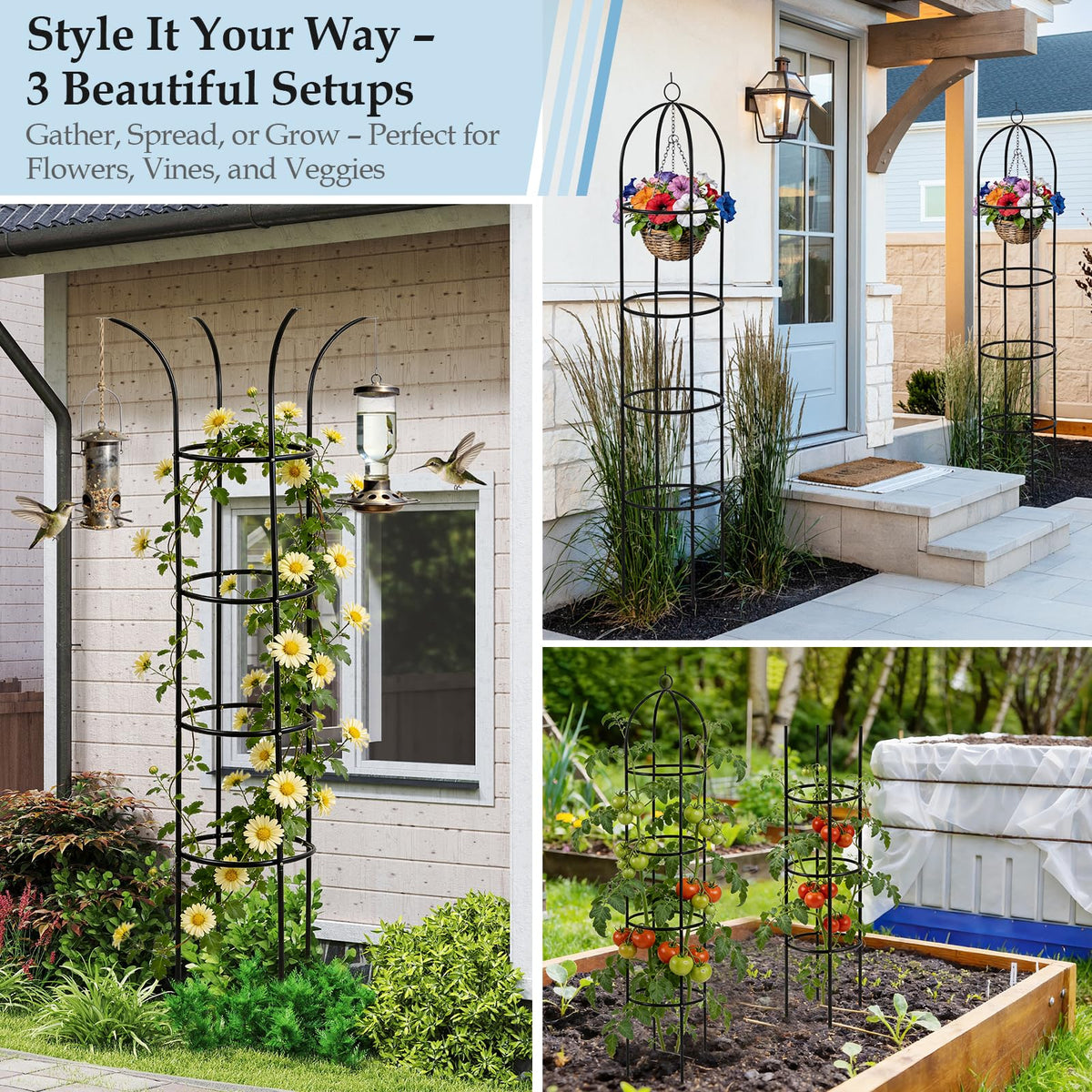 DEVISEFUN three-in-one design for arch, obelisk, or cylinder configurations.