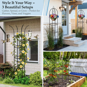 DEVISEFUN three-in-one design for arch, obelisk, or cylinder configurations.