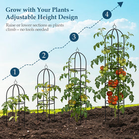 DEVISEFUN garden twist ties secure vines without damaging stems.