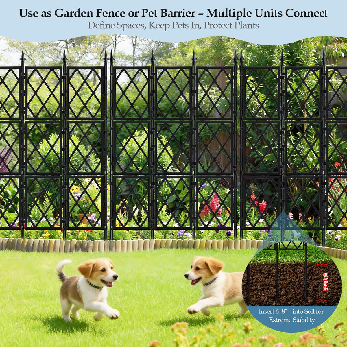 DEVISEFUN indoor-outdoor trellis supports ivy and climbing greens year-round.