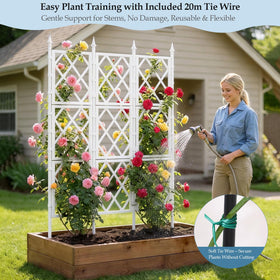 DEVISEFUN twist-tie included helps secure stems gently and neatly.