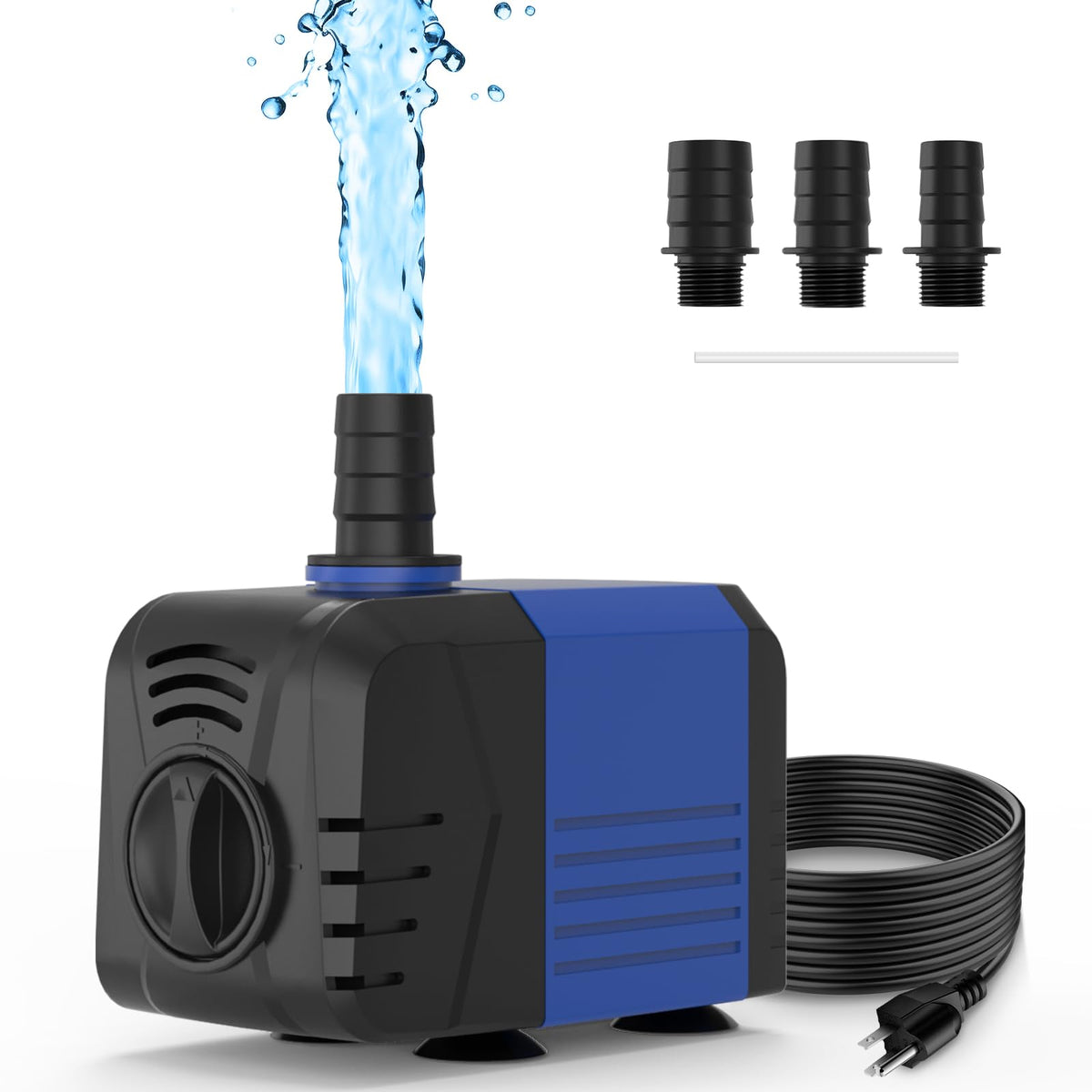 Devopet 400GPH pump side view showing compact, quiet operation for aquariums