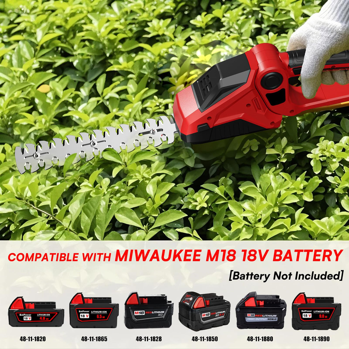 DEVTBLUN 2in1 blade design for quick hedge trimming and grass shearing