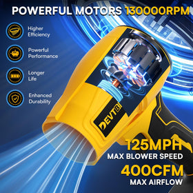 DEVTBLUN adjustable wind speed for precise control in tight spaces.