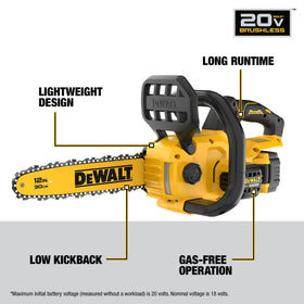 DEWALT 20V Max brushless motor for longer runtime.