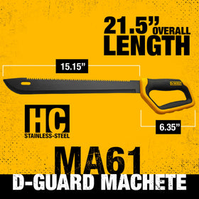 DEWALT's D-Guard handle provides safer, non-slip handling during work.