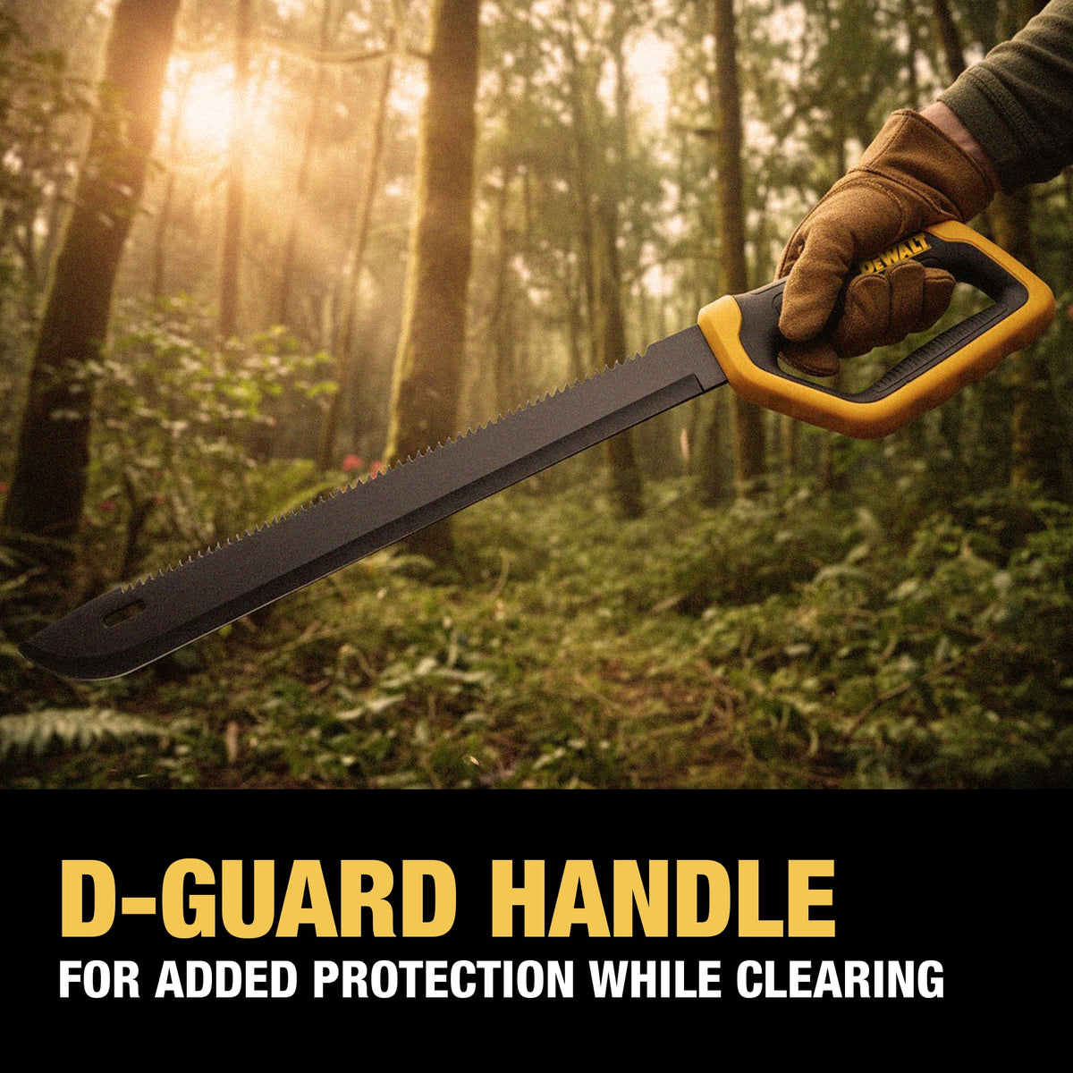 Heavy-duty nylon sheath with belt carry for field-ready transport.