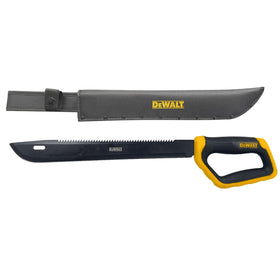 Versatile DEWALT machete in outdoor use for brush clearing and camping.