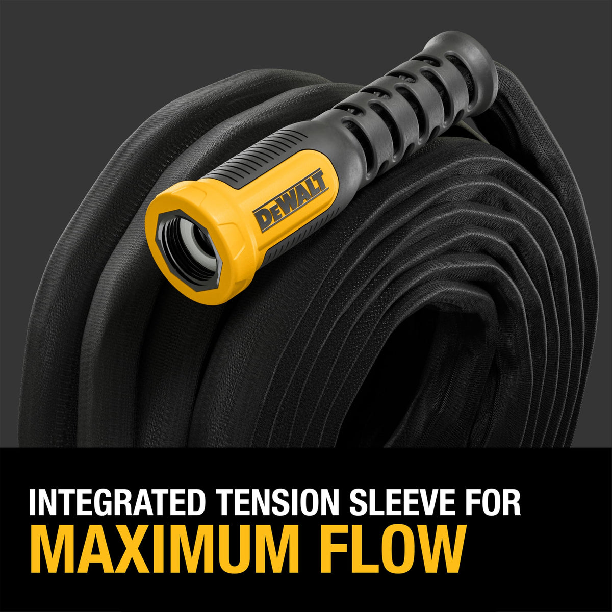 DEWALT high-flow design delivers strong water delivery with flexibility.