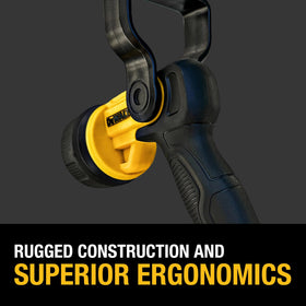 DEWALT Hydro Cannon Nozzle with durable-cast-metal-core stands up to frequent use and harsh conditions.