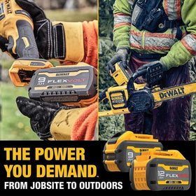 DEWALT blower on rugged jobsite delivering heavy-duty performance