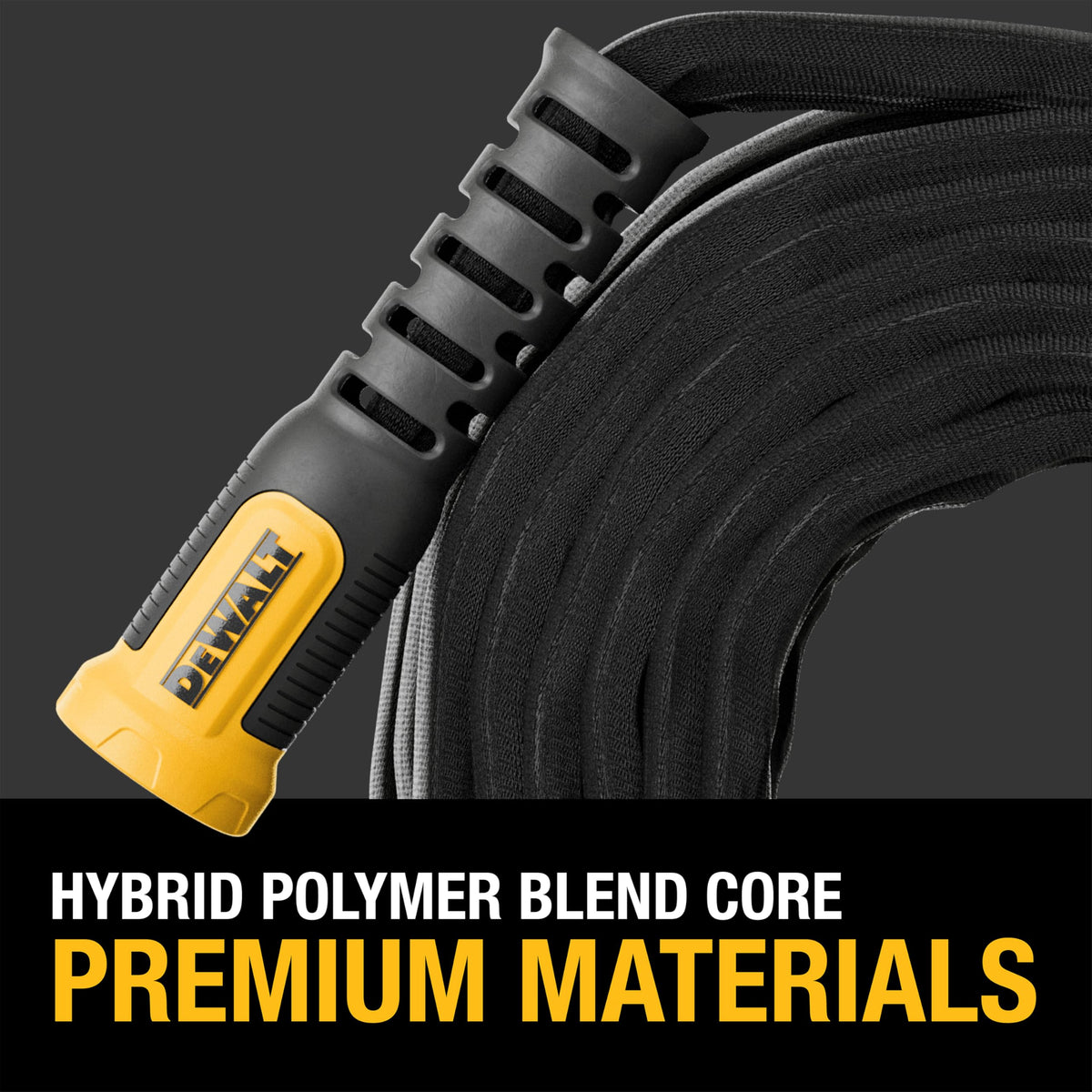 DEWALT lightweight hose makes storage and handling effortless.