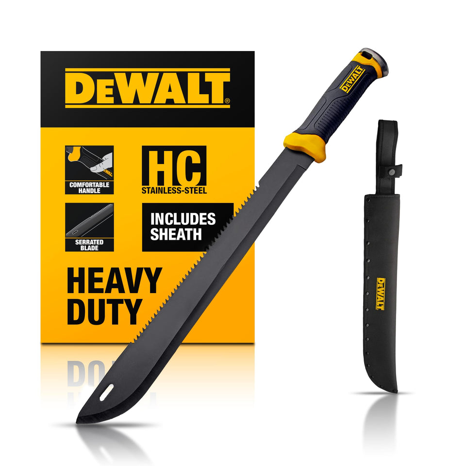 DEWALT MA60 field machete blade with corrosion-resistant stainless steel