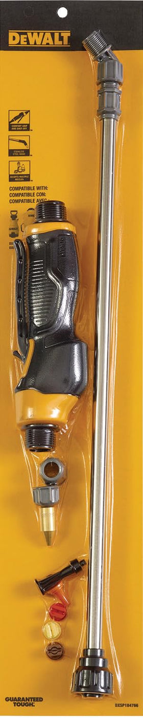 DEWALT wand and shut-off replacement kit with durable stainless steel for heavy-duty spraying.