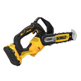 DEWALT integrated pruning chainsaw compact design for tight spaces access.