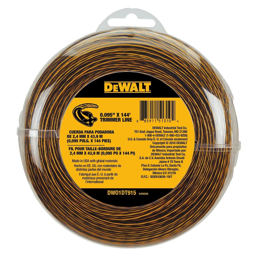 DEWALT trimmer line on spool for easy cordless edging